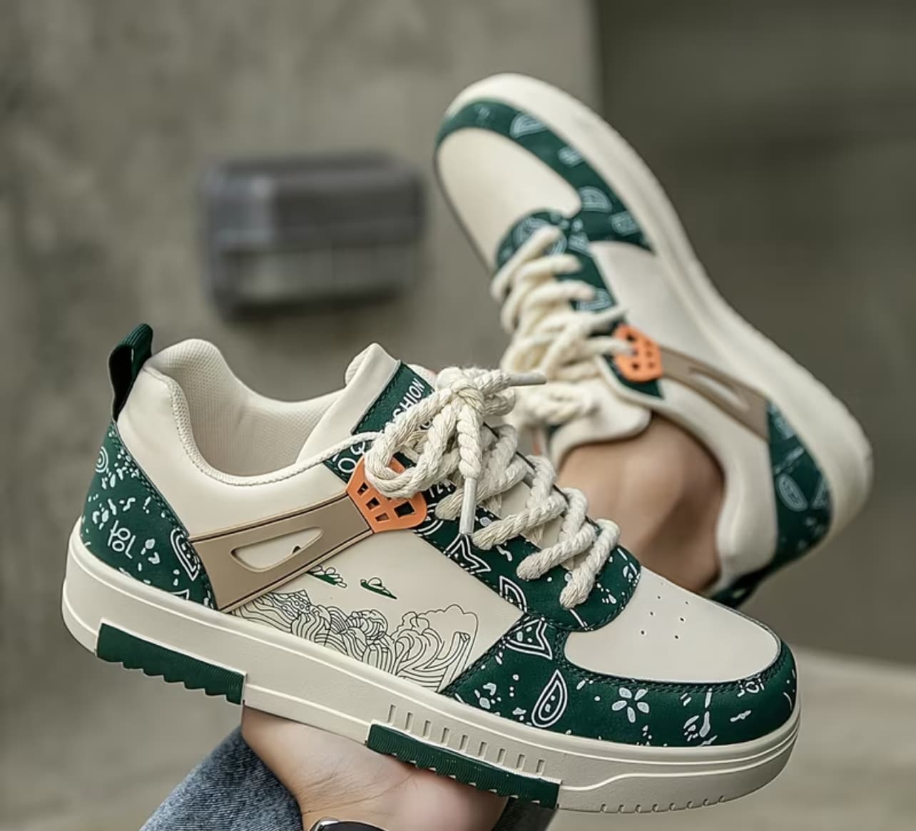 Paisley Print Chunky Sneakers
