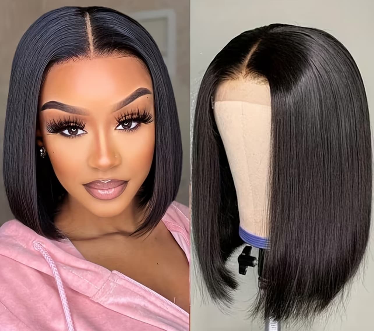 Bone Straight Bob Lace Front Wig