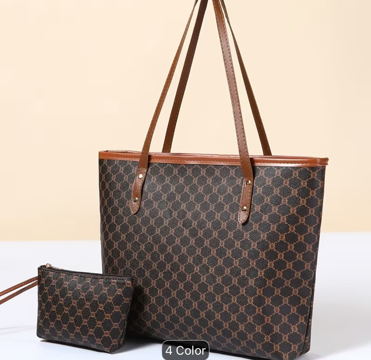 Monogram Tote Bag & Pouch Set